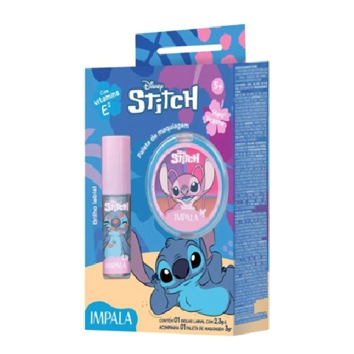 KIT IMPALA BRILHO LABIAL+PALETA STITCH 2UN