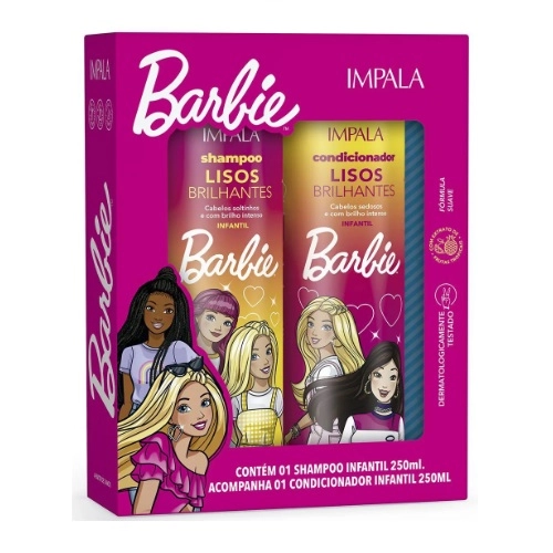 KIT IMPALA SHAMPOO+CONDICIONADOR BARBIE LISOS BRILHANTE 250ML+250ML