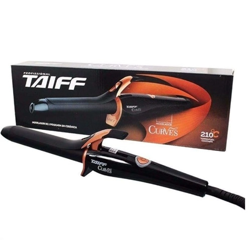Modelador De Cachos Taiff Curves 1" 25Mm Preto Bivolt 110/220V 1Un