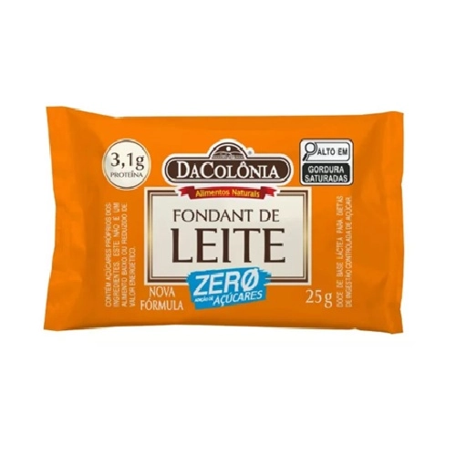 FONDANT DE LEITE ZERO DACOLONIA 25G