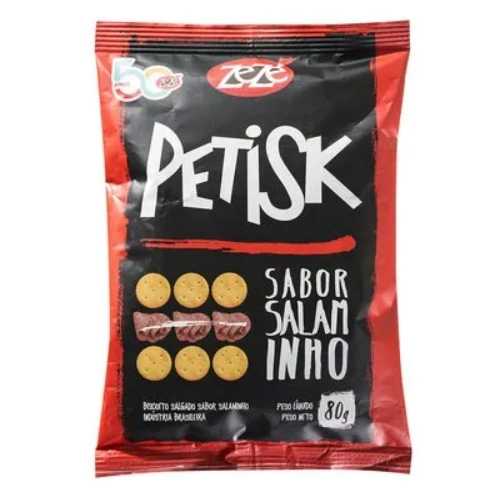 ZEZE PETISK BISCOITO SALGADO SALAMINHO 80G