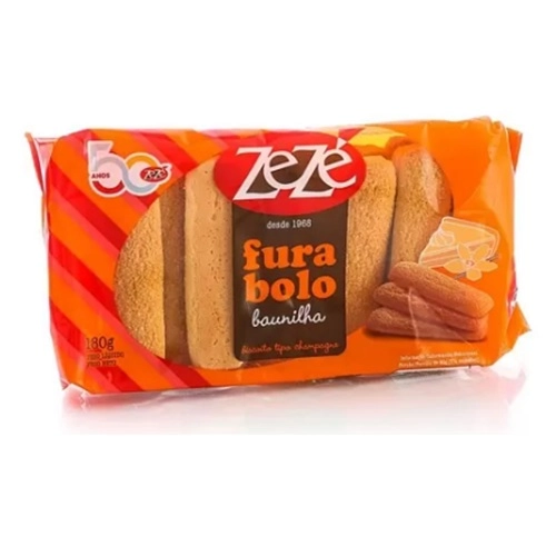 ZEZE BISCOITO TIPO CHAMPAGNE FURA BOLO BAUNILHA 180G