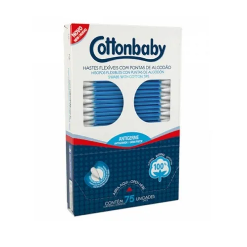 HASTES FLEXIVEIS COTTONBABY 75UN