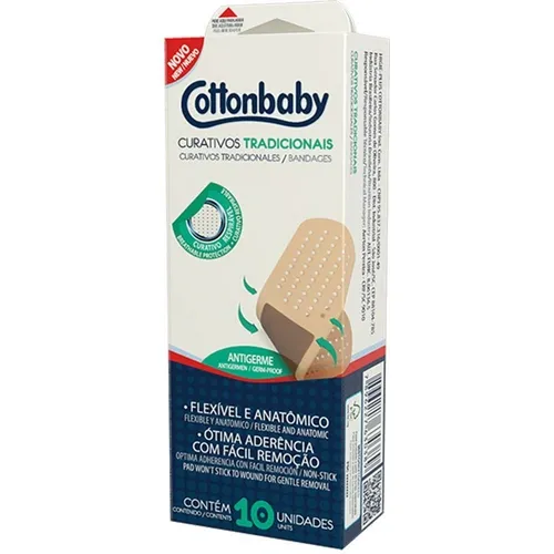 CURATIVO COTTONBABY TRADICIONAL BEGE 10UN