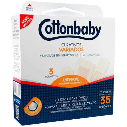 CURATIVO COTTONBABY TRANSPARENTE VARIADOS 35UN
