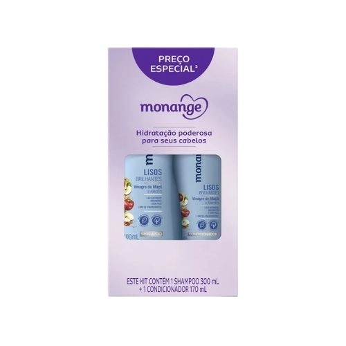 KIT MONANGE SH+COND LISOS BRILHANTES 2UN 300ML+170ML