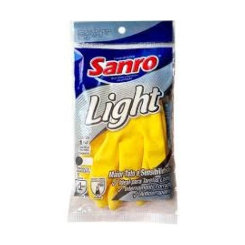 LUVA LATEX G MULTIUSO SANRO LIGHT 1PAR