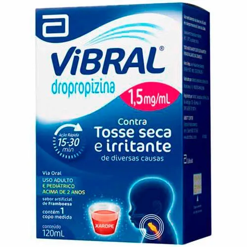 VIBRAL 1,5MG/ML  PEDIATRICO SABOR FRAMBOESA XAROPE 120ML
