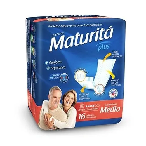 ABSORVENTE MATURITA PLUS INCONTINENCIA MEDIA 16UN