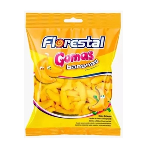 Bala Florestal Goma Bananas 60G