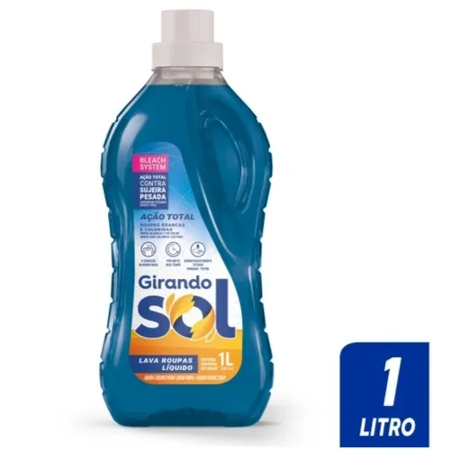 LAVA ROUPA GIRANDO SOL LIQUIDO ACAO TOTAL 1L