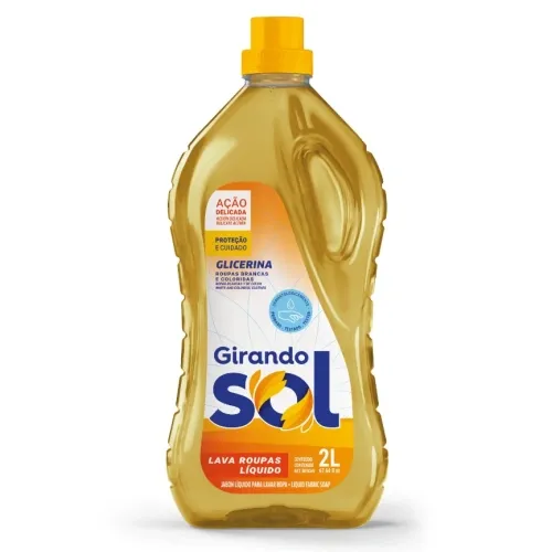 Lava Roupa Girando Sol Liquido Glicerina 2L