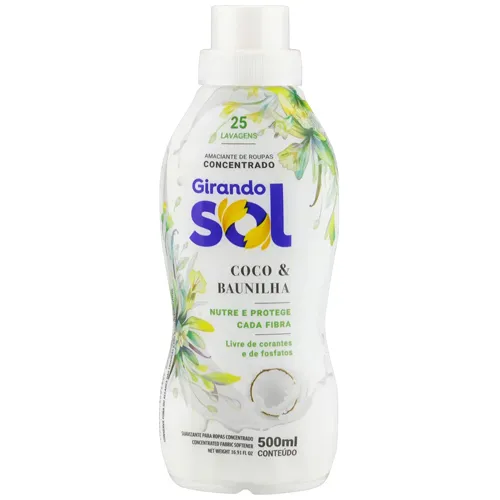 Amaciante Girando Sol Concentrado Coco & Baunilha 500Ml