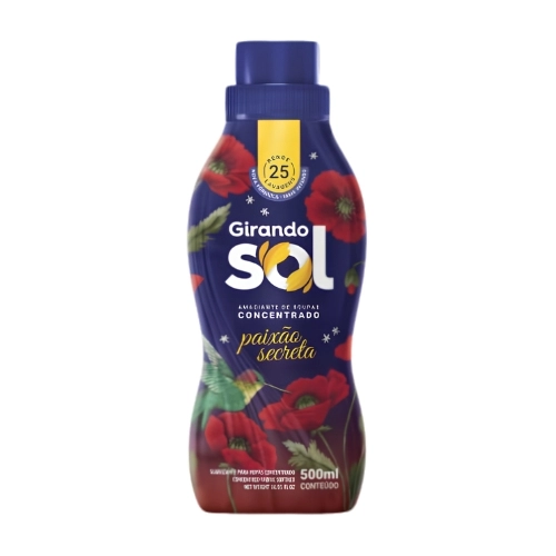 AMACIANTE GIRANDO SOL CONCENTRADO PAIXAO SECRETA 500ML