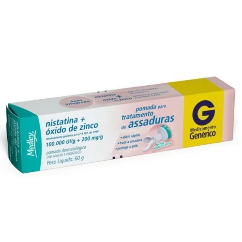 NISTATINA + OXIDO DE ZINCO POMADA 60G MEDLEY