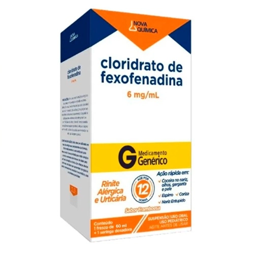 CLORIDRATO DE FEXOFENADINA 6MG/ML LIQ 60ML