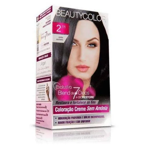 TINTURA BEAUTY COLOR 2.11 PRETO AZULADO