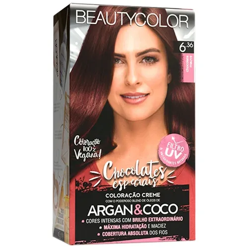 TINTA BEAUTY COLOR ARGAN&COCO 6.36 CHOCOLATE MAUVE KIT 1UN