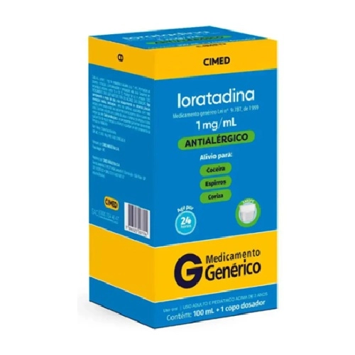 LORATADINA 1MG/ML XPE 100ML
