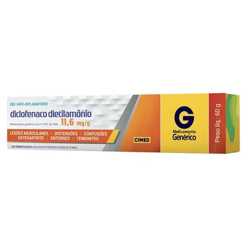 Diclofenaco Dietilamonio Gel 60G Cimed Generico