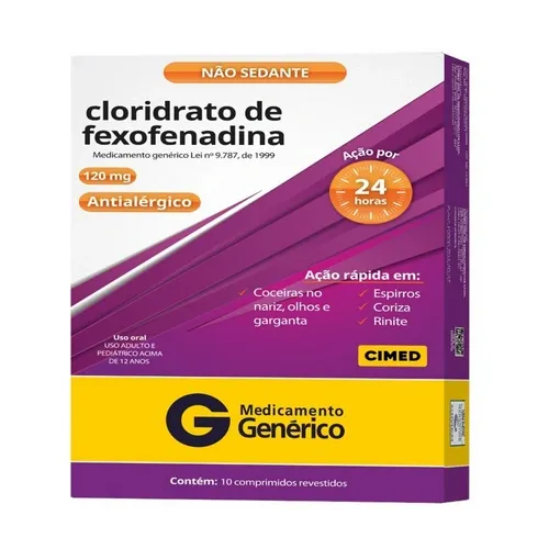 FEXOFENADINA 120MG 10COMPRIMIDO CIMED