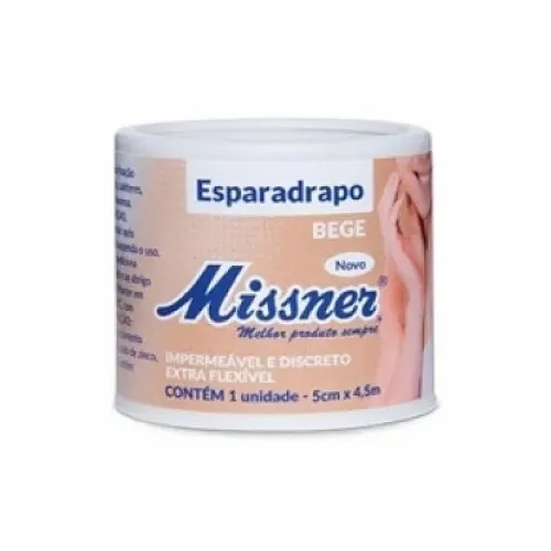 ESPARADRAPO MISSNER IMPERMEAVEL BEGE 5CMX4,5M 1UNIDADE