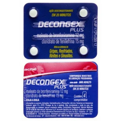 DECONGEX PLUS 12MG+15MG ENV 4CP REV L.P