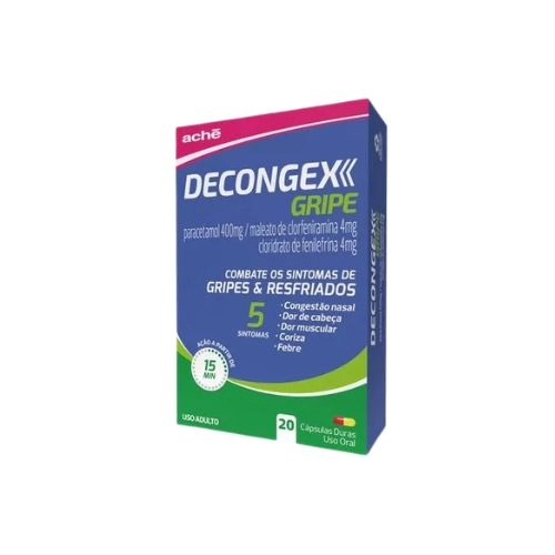 DECONGEX GRIPE 400MG+4MG+4MG 20CAP