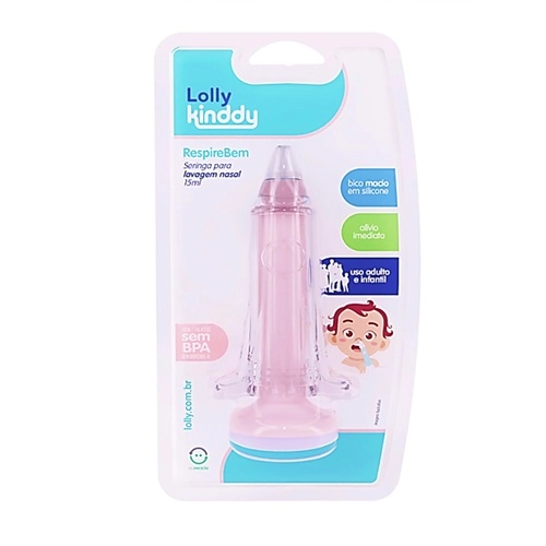 SERINGA LOLLY LAVAGEM NASAL ROSA 1UN