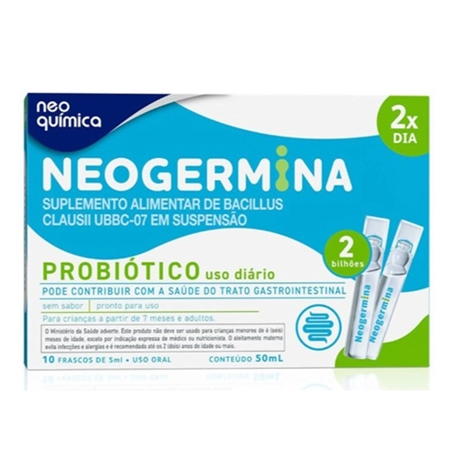 NEOGERMINA PROBIOTICO 2 BILHOES 10 FRASCOS DE 5ML CADA