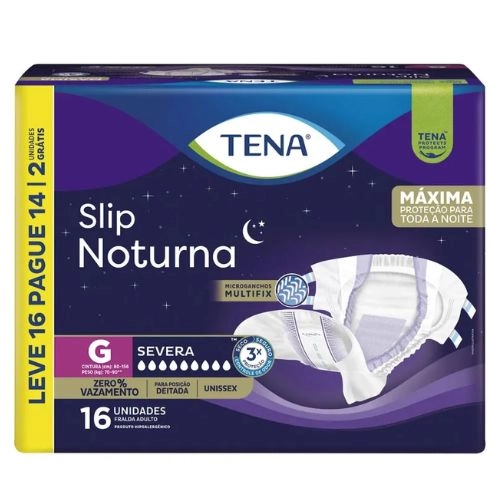 FRALDA TENA SLIP NOTURNA ADULTO G L16P14UN