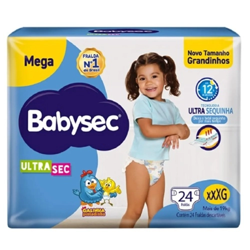 FRALDA BABYSEC ULTRA SEC MEGA XXXG 24UN