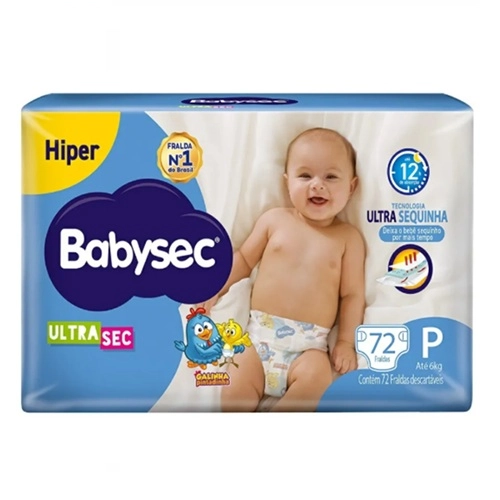 FRALDA BABYSEC ULTRA SEC HIPER P 72UN