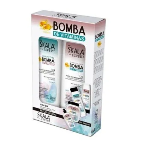 KIT SHAMPOO E CONDICIONADOR SKALA BOMBA DE VITAMINAS 325ML