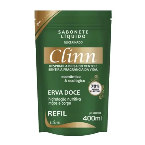 SABONETE LIQ CLINN ERVA DOCE REF 400ML