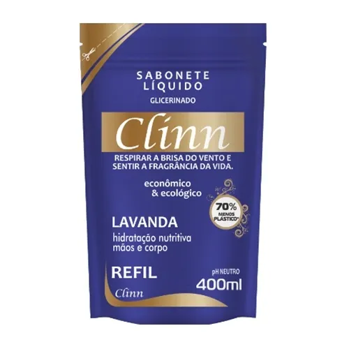 SABONETE LIQ CLINN LAVANDA REFIL 400ML