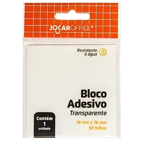Bloco Adesivo Para Recado Jogar Office - Transparente 76X76