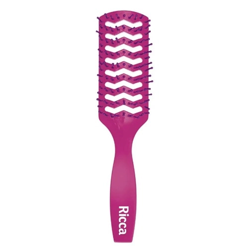 ESCOVA DE CABELO RICCA VENTILADA COLOR BLOCK RAQUETE COM 1 UNIDADE