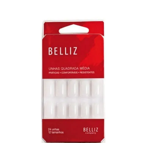 UNHAS POSTICAS BELLIZ QUADRADAS MEDIAS 1201 24UN