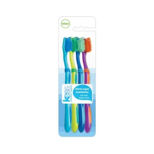 ESCOVA DENTAL KESS COMBO SUPRA 4 UNIDADES