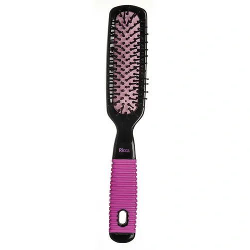 ESCOVA DE CABELO RICCA BLACK & PINK RETA