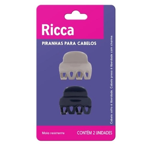 PRENDEDOR CABELO RICCA PIRANHA CLASSIC FALL MINI 2UN