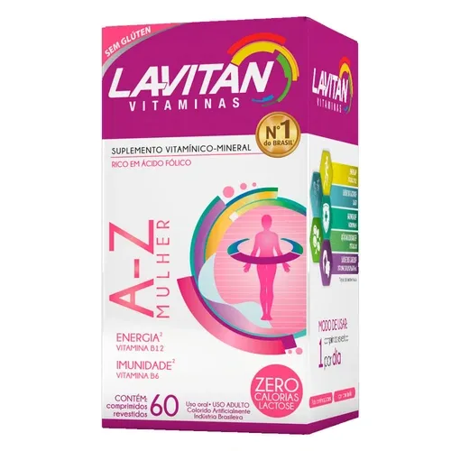 SUPLEMENTO VITAMINICO-MINERAL LAVITAN A-Z MULHER - 60 COMPRIMIDOS