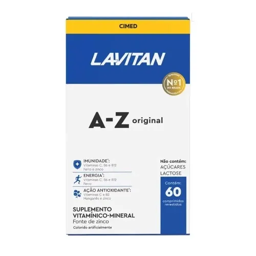 SUPLEMENTO VITAMINICO MINERAL LAVITAN A-Z  ORIGINAL 60 COMPRIMIDOS