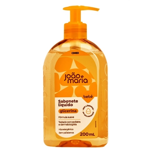 SABONETE LIQ JOAO&MARIA BEBE GLICERINA 200ML