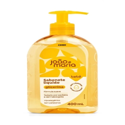 SABONETE JOAO&MARIA LIQUIDO BEBE GLICERINA 400ML