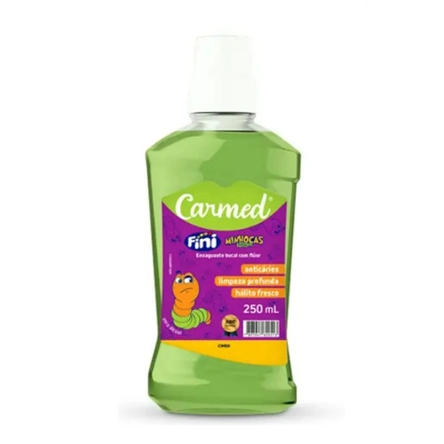 ENXAGUANTE BUCAL CARMED FINI MINHOCAS S/ALCOOL 250ML