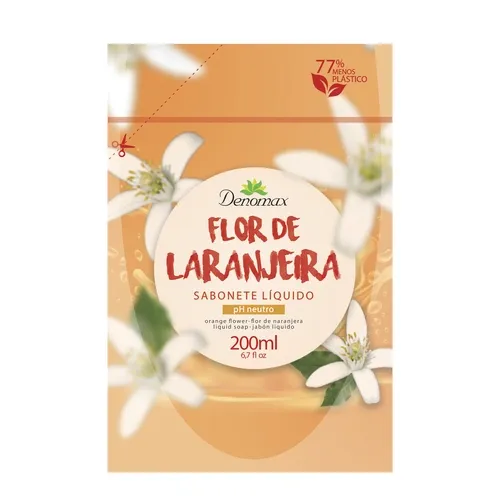 SABONETE LIQUIDO DENOMAX FLOR DE LARANJ 200ML