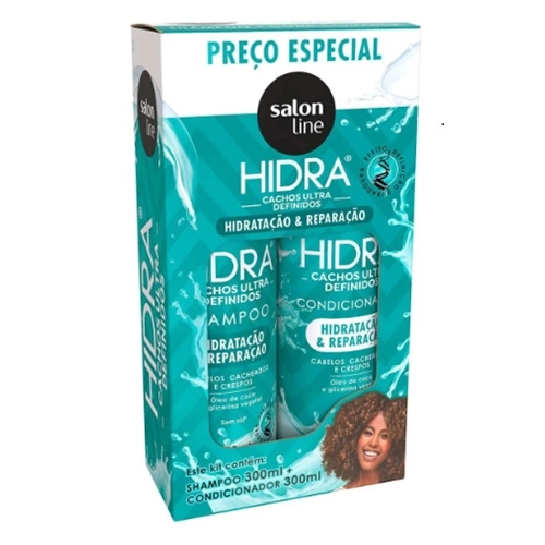 KIT SALON LINE SHAMPOO+CONDICIONADOR HIDRA CACHOS 300ML+300ML