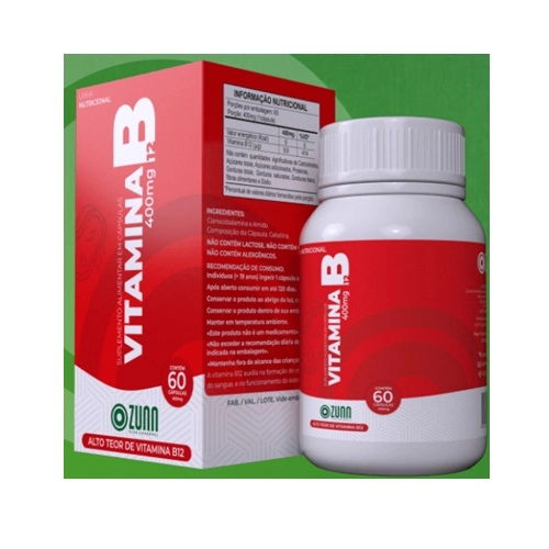 VITAMINA B12 400MG ZUNN 60 COMPRIMIDOS